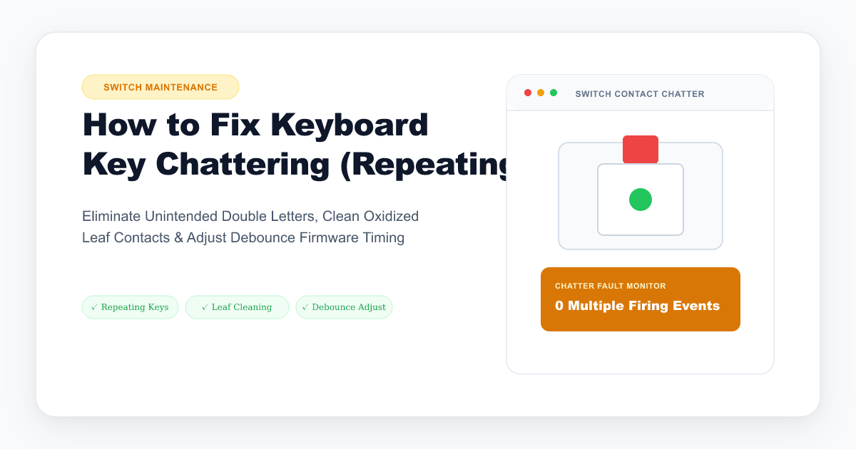 Mechanical keyboard key chattering and switch diagnostic test