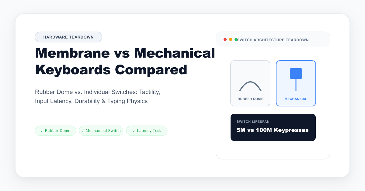 Membrane rubber dome vs mechanical switch internal mechanism comparison