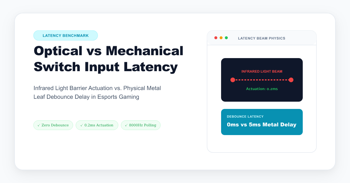 Comparison of switch latency between optical, mechanical, and Hall effect sensors