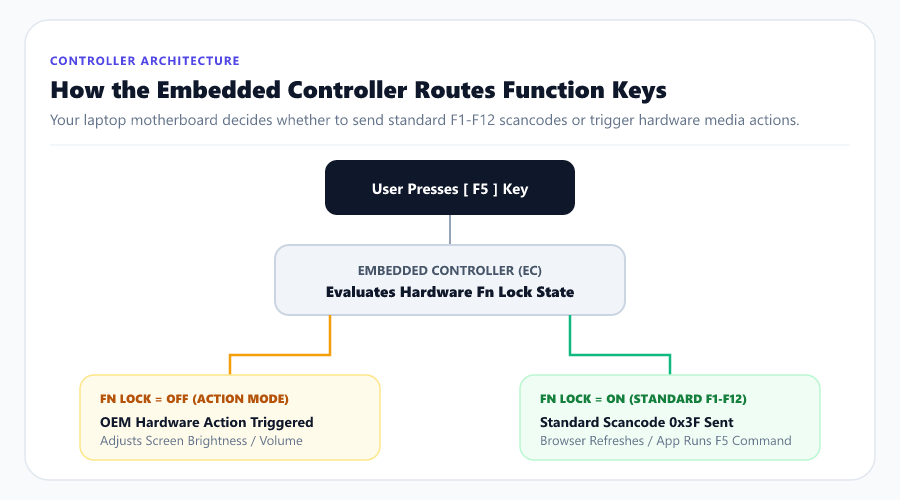 How the Embedded Controller Routes Function Keys