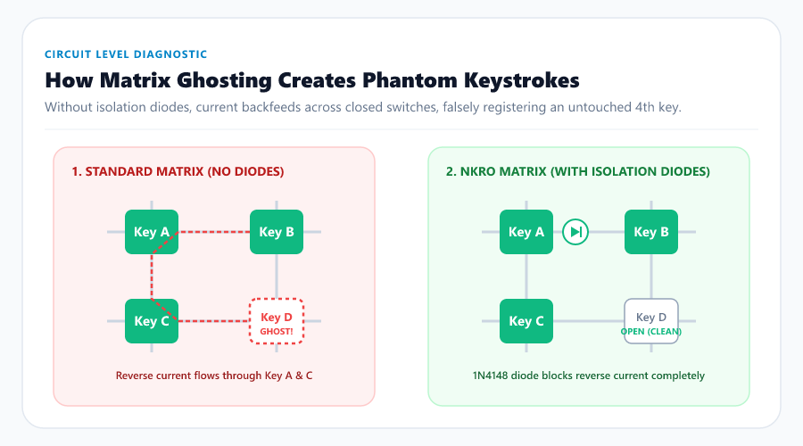 How Matrix Ghosting Creates Phantom Keystrokes
